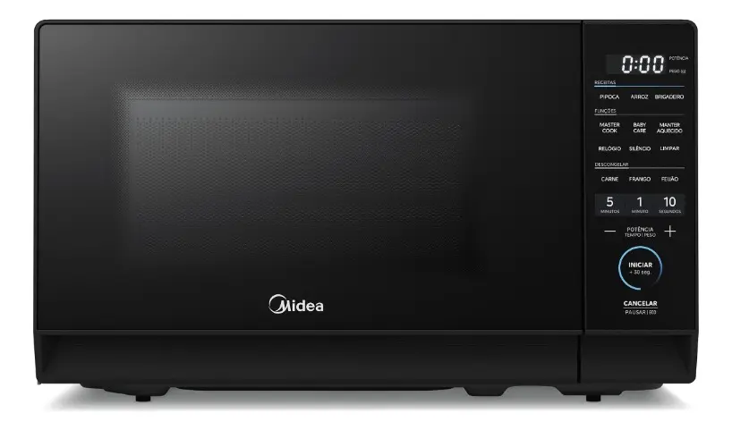 Micro-ondas 20L Preto MasterCook Midea - Bivolt 110V/220V