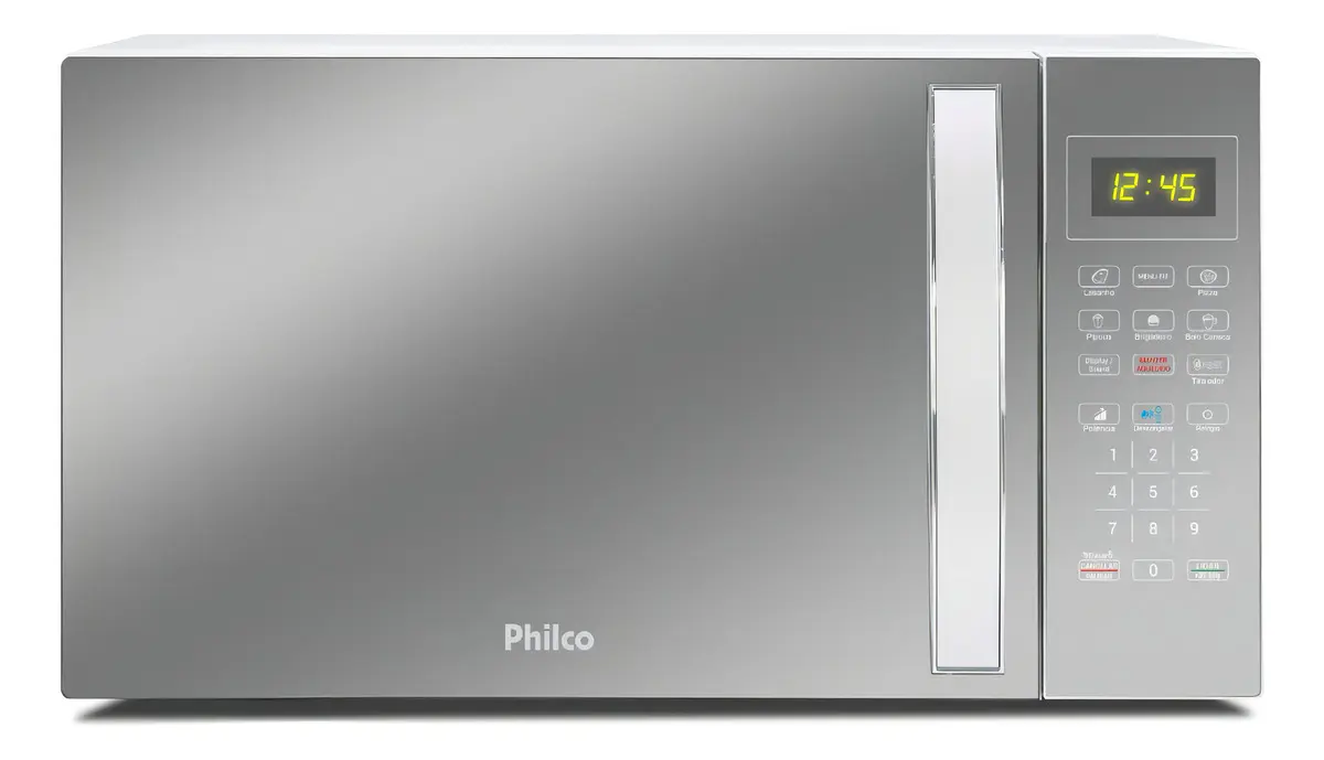 Micro-ondas 33L Philco Espelhado/Branco 1400W 220V PMO38E