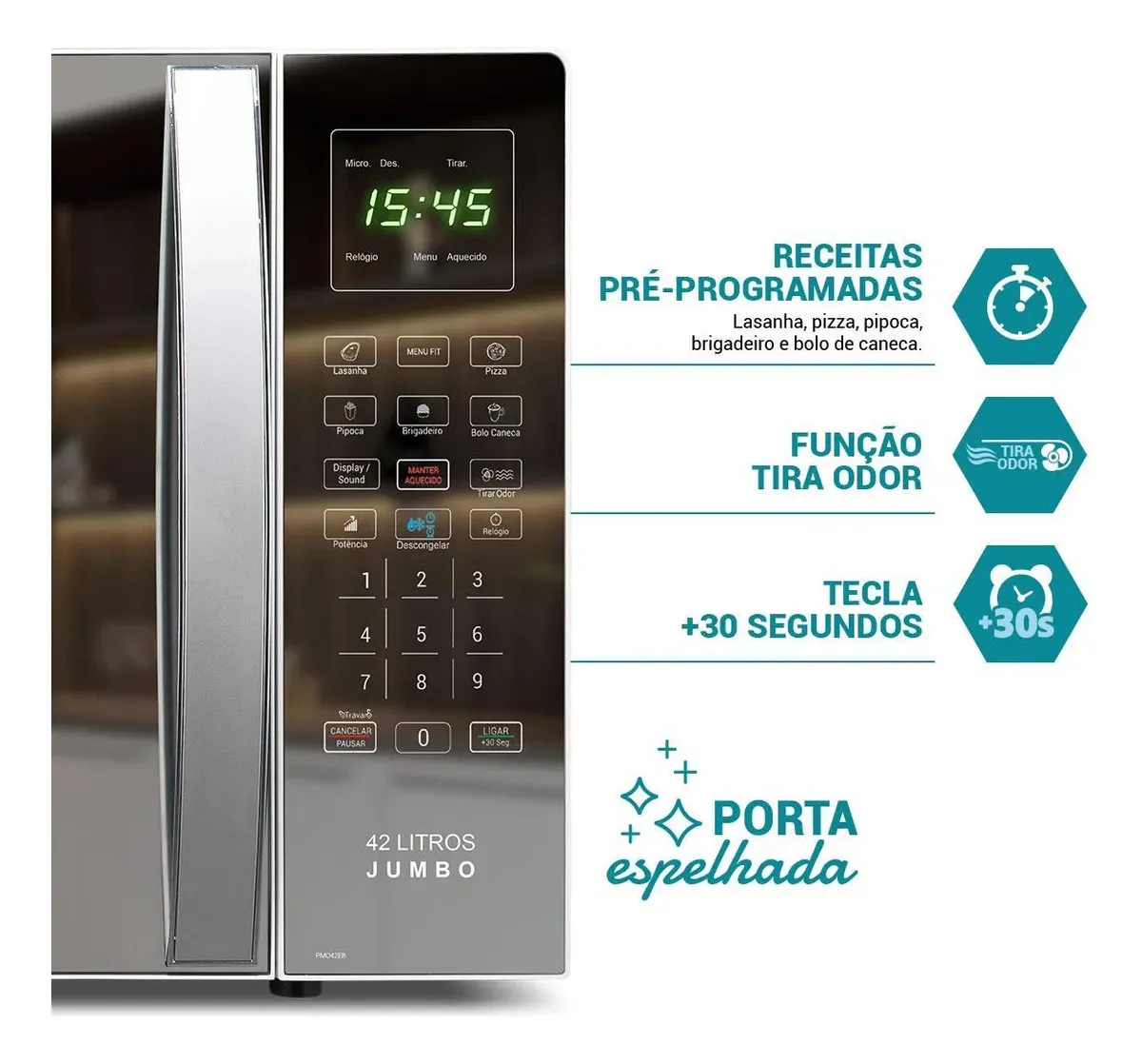 Micro-ondas Philco 42L 1560W - Bivolt 110V/220V — foto 3