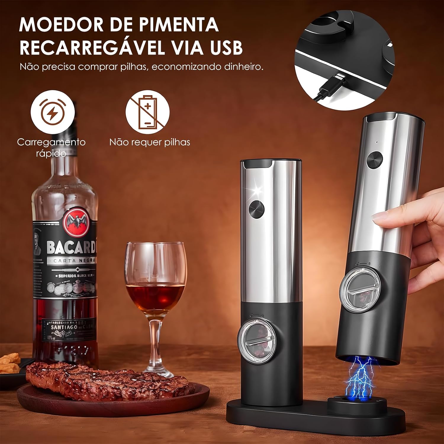 Moedor de Pimenta em Aço Inox 304 e ABS — foto 5