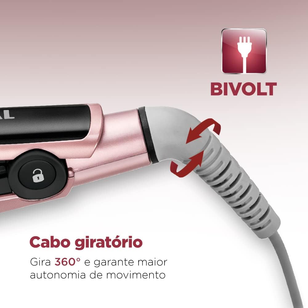 MONDIAL Prancha Alisadora, Golden Rose/Preto, Bivolt - P-20 — foto 5