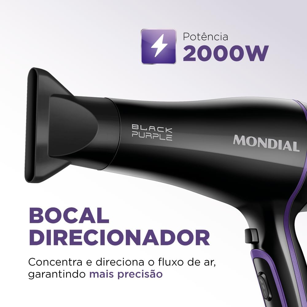 MONDIAL Secador de Cabelos, Preto, 2000W, 220V - SCN-01 — foto 3