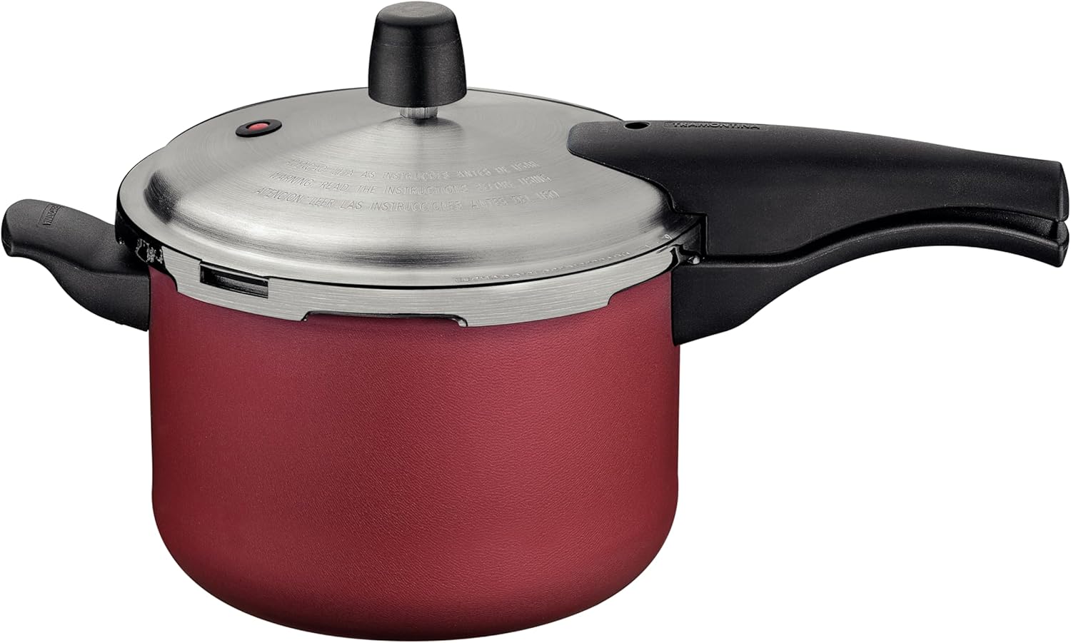 Panela de Pressão Tramontina Vancouver Effect Alumínio Antiaderente Starflon Max Vermelho 24 cm 6 L