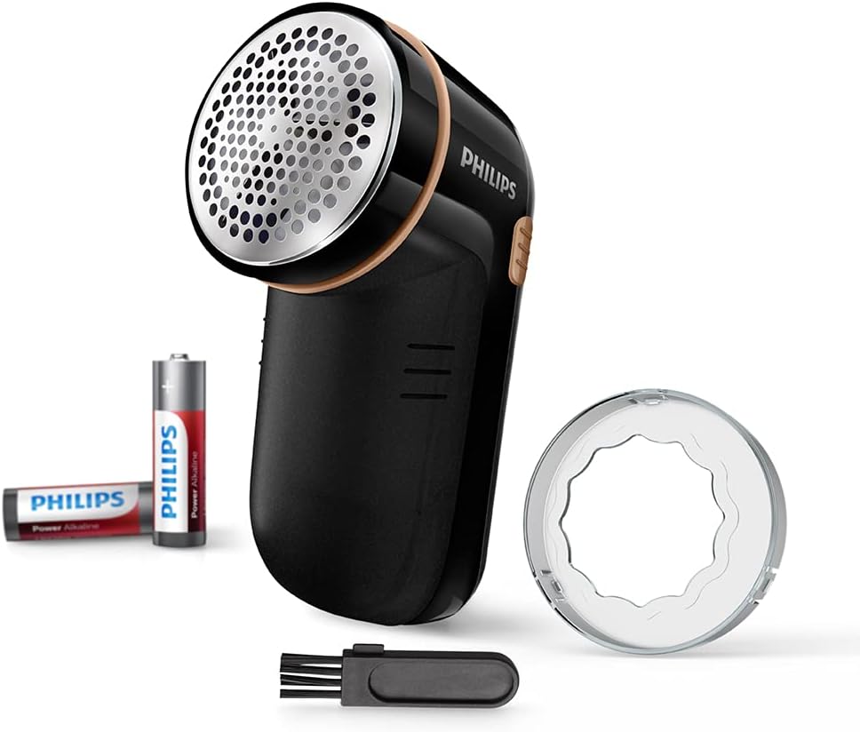 Philips Walita Papa Bolinhas, Apropriado para todas as peças de roupa, Preto, 2 pilhas AA da Philips incl. (GC026)