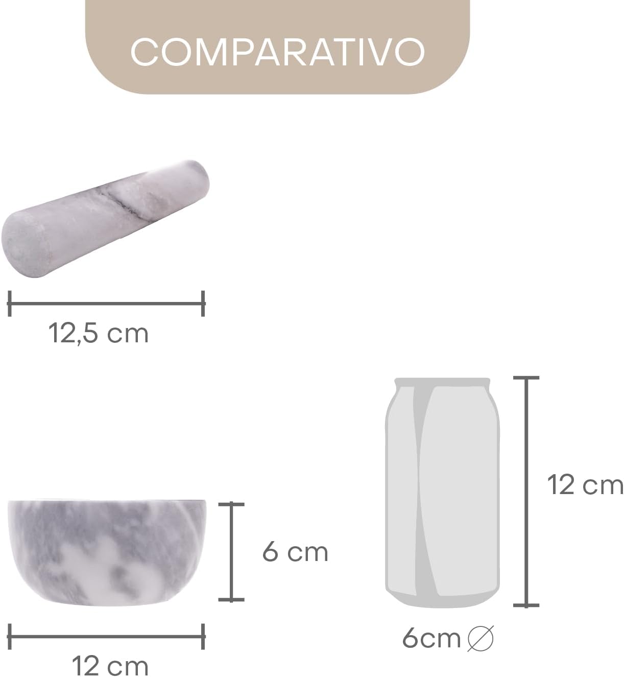 Pilão com Socador de Mármore — foto 5