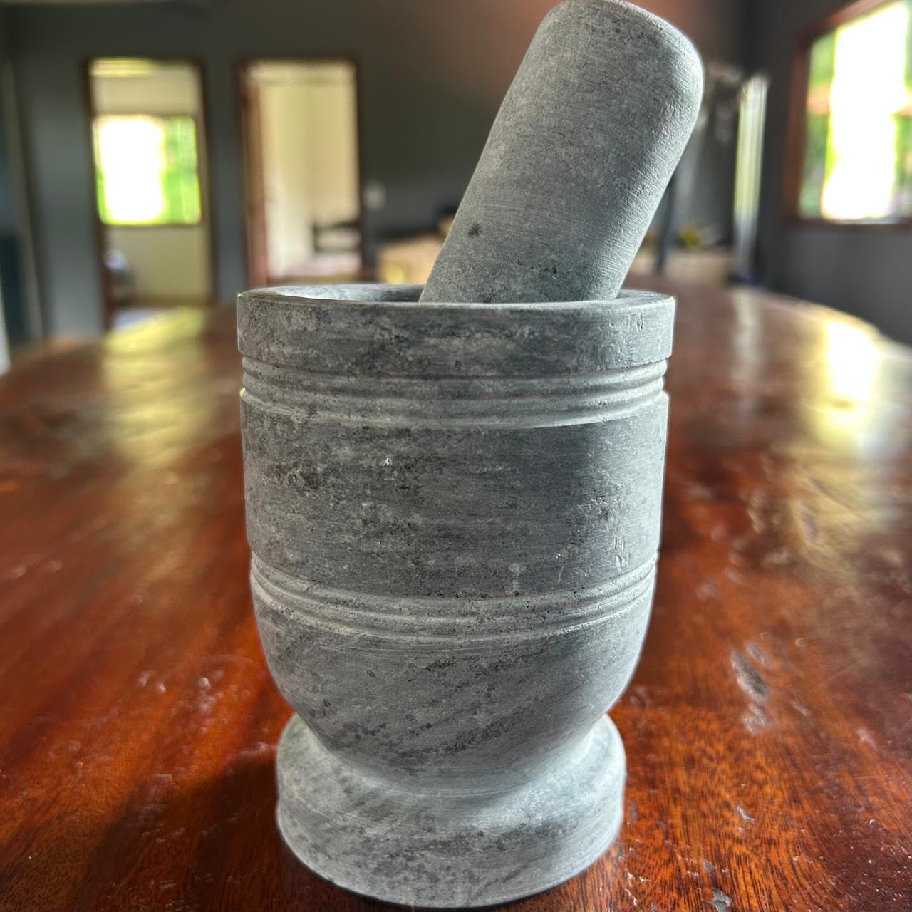 Pilão De Pedra Sabão Resistente Grande — foto 4