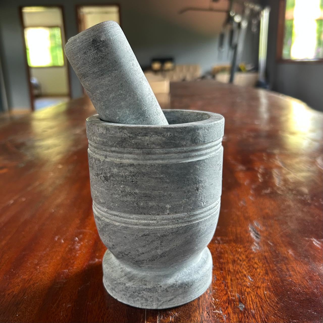 Pilão De Pedra Sabão Resistente Grande — foto 6