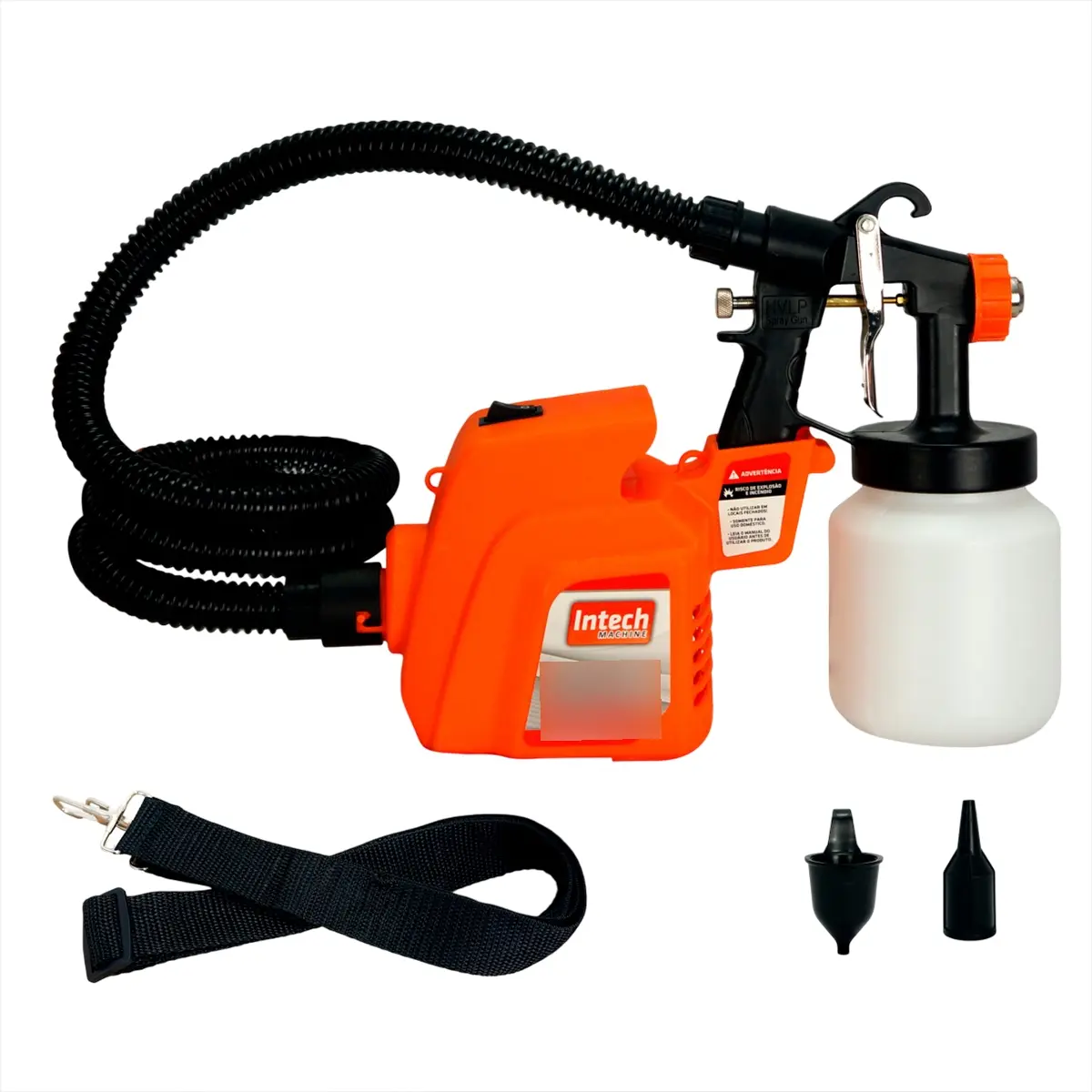 Pistola Pintura Paredes C/ Sistema Hvlp Motor De 450w Intech