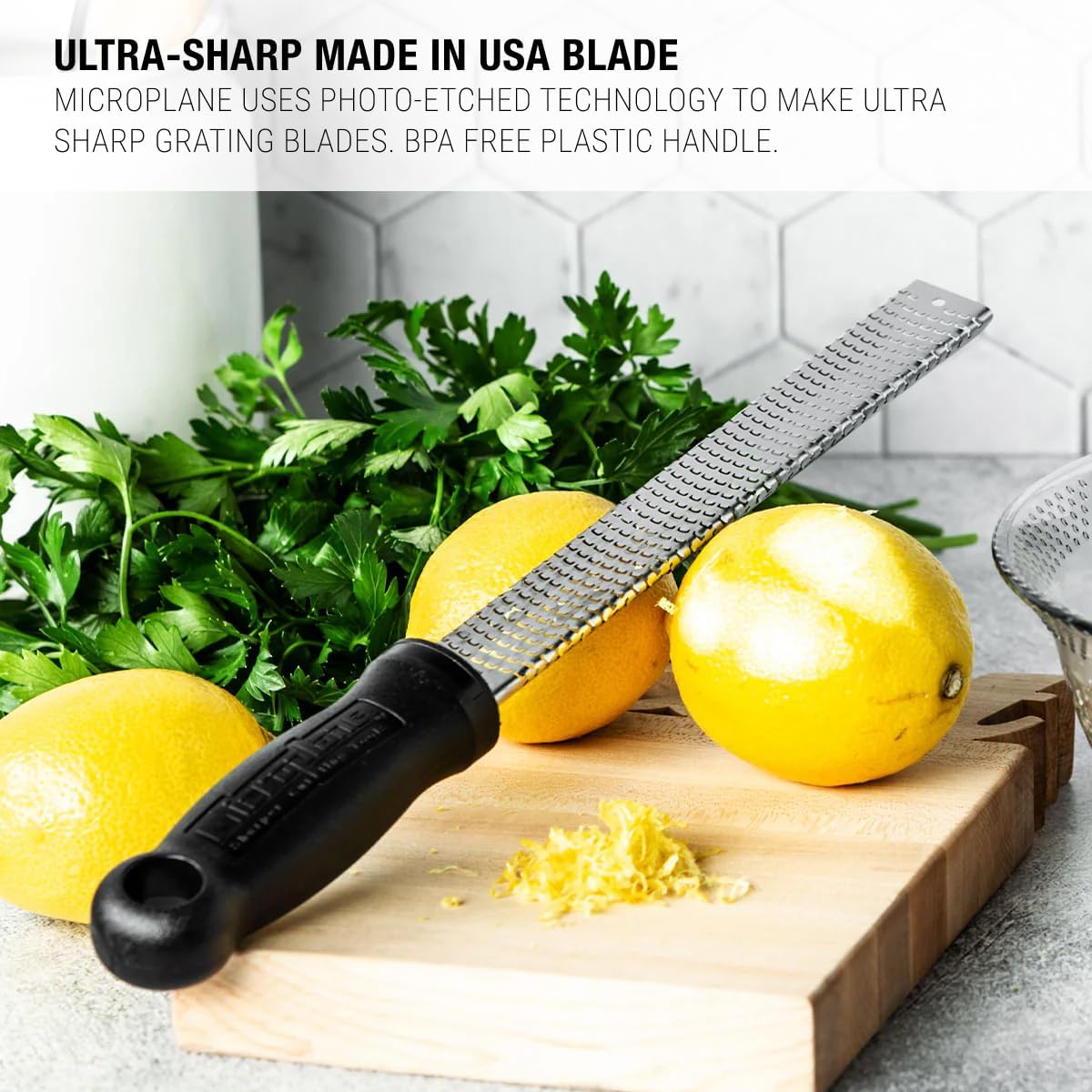Ralador Zester Microplane com Lâmina em Aço Ultra Afiada — foto 2
