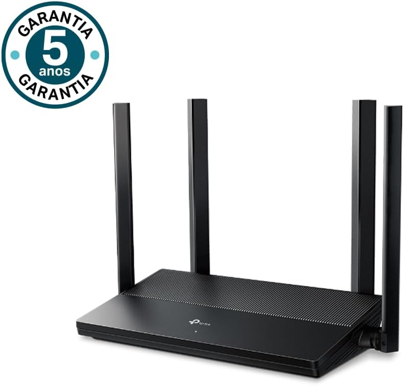 Roteador Wi-Fi 6 Gigabit AX1500 Dual Band EX1500 3x porta LAN, 1x Portas WAN, Configuração em 3 etapas,Compatible with all ISPs, TP-Link