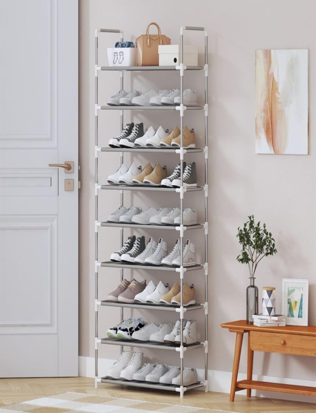 Sapateira Vertical Luxo 9 Prateleiras para 27 Pares