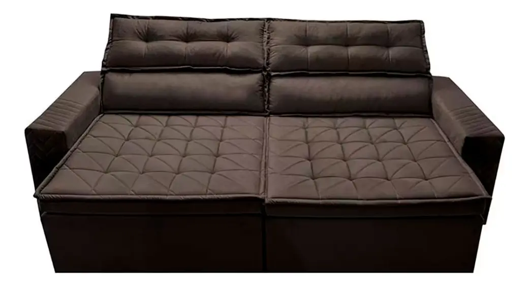 Sofá 3 Lugares Cama Inbox Belém Retrátil/reclinável Caf — foto 2