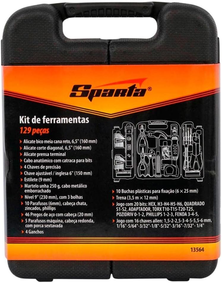Sparta Maleta de ferramentas kit com 129 peças — foto 5