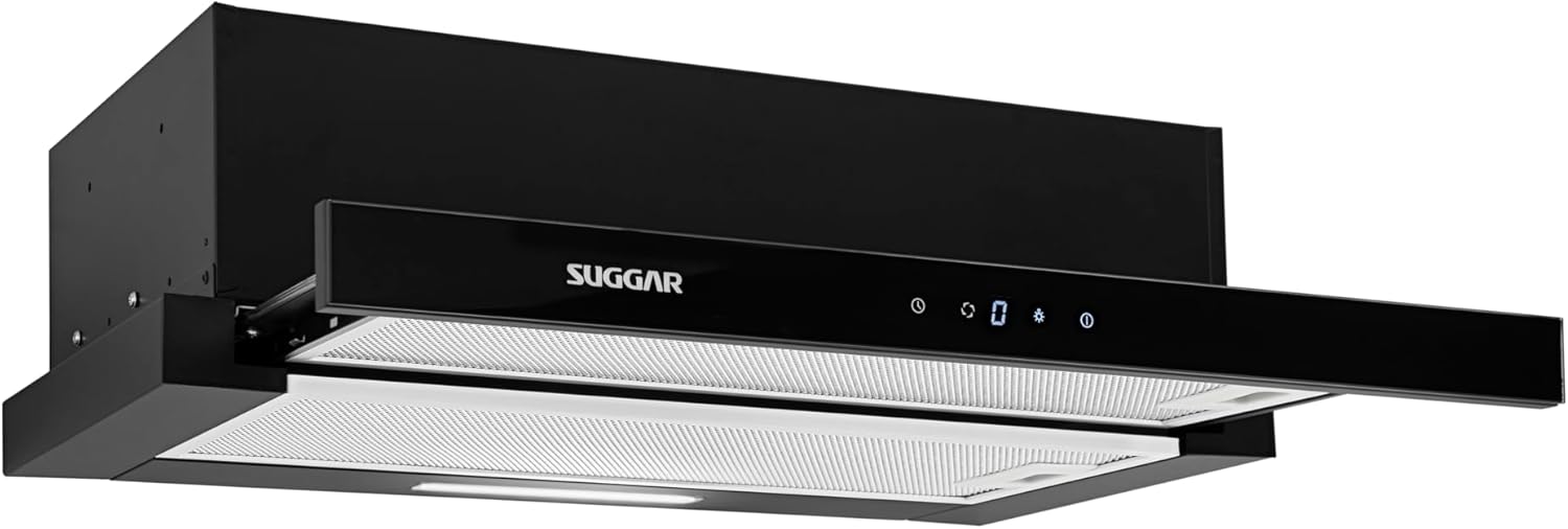 SUGGAR DEPURADOR DE AR SLIM TOUCH DE EMBUTIR 60CM PRETO 110V DE61THPT