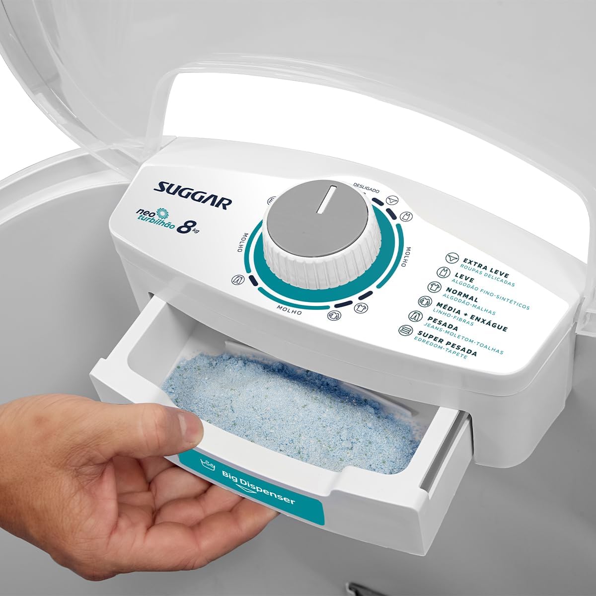 SUGGAR LAVADORA DE ROUPAS NEO TURBILHÃO 8KG 110V BRANCA LE8001BR — foto 6