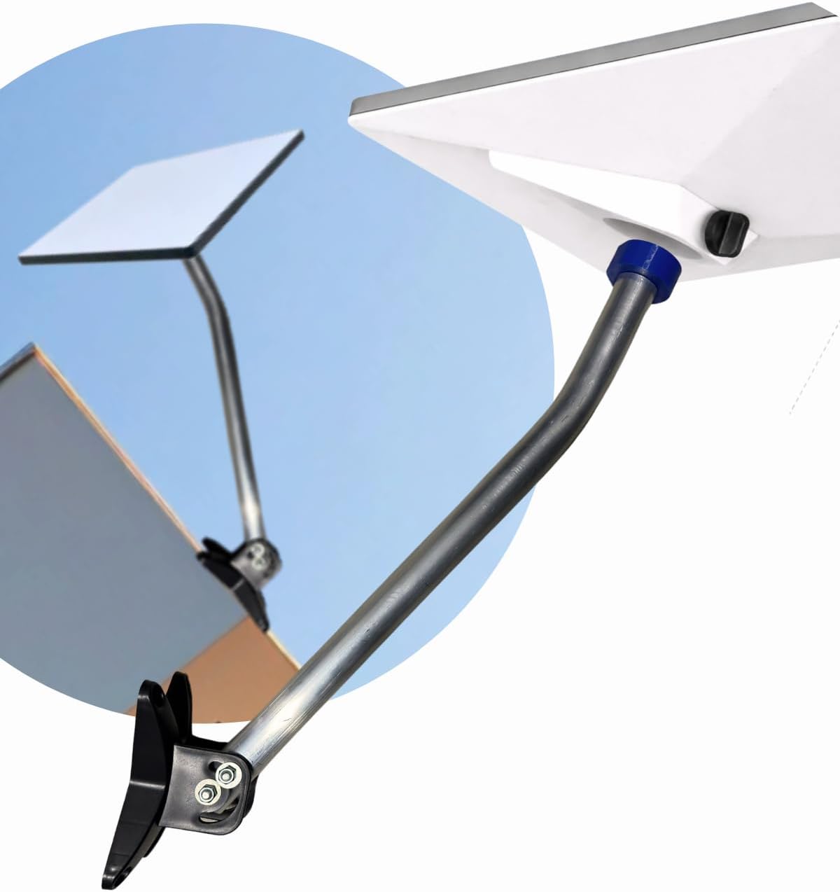 Suporte Articulável para Starlink Mini, Rotação 360 graus, Alumínio, 52 cm, Fixação em Telhado ou Parede