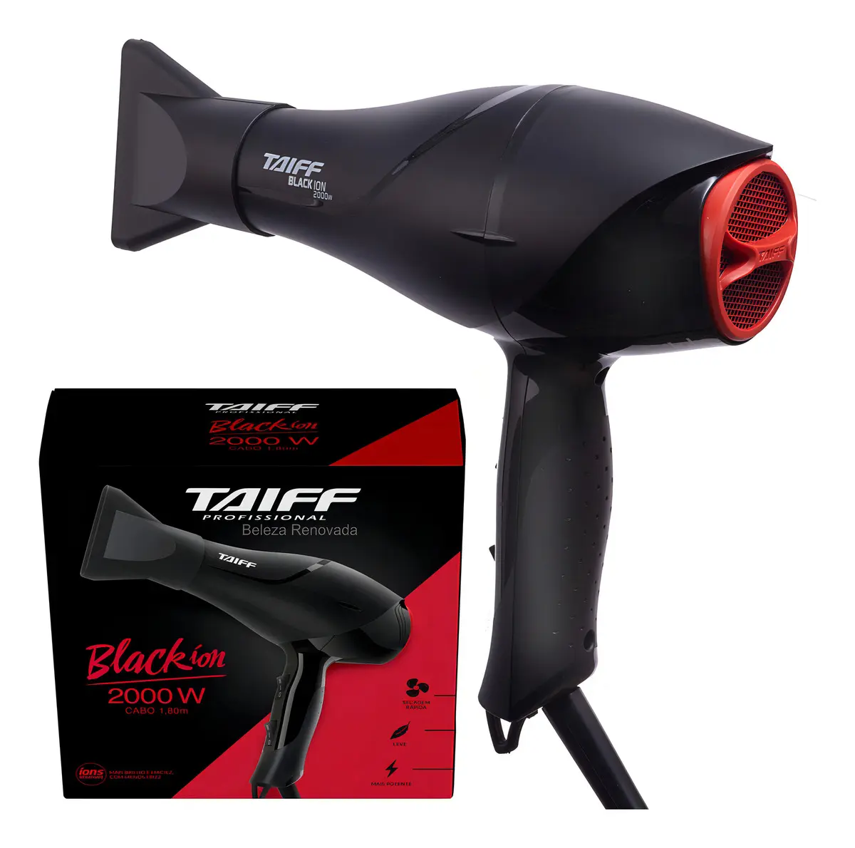 Taiff Secador Cabelo New Black Ion Profissional 2000w