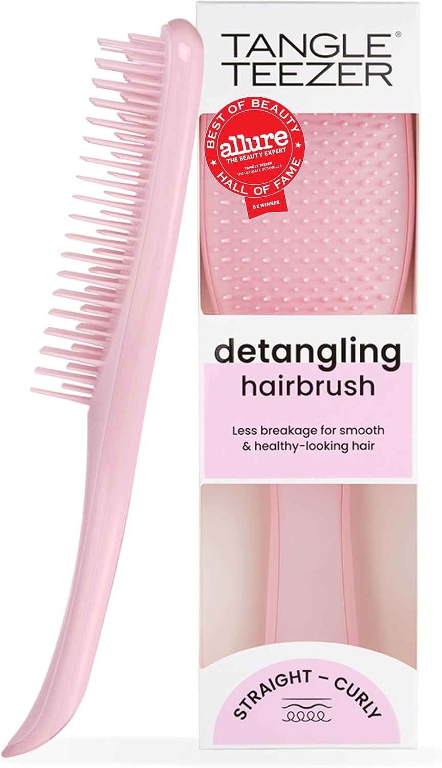 Tangle Teezer - Escova de cabelo desembaraçadora The Wet Detangler Millenial Pink para todos os tipos de cabelo, molhados. Cor: Rosa claro
