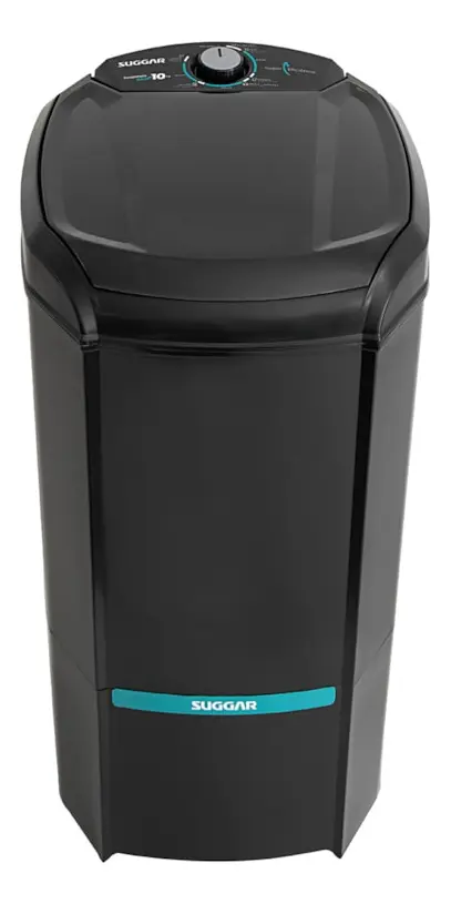 Tanquinho Lavamax Eco Suggar 10kg Preto Suggar - Bivolt 110V/220V