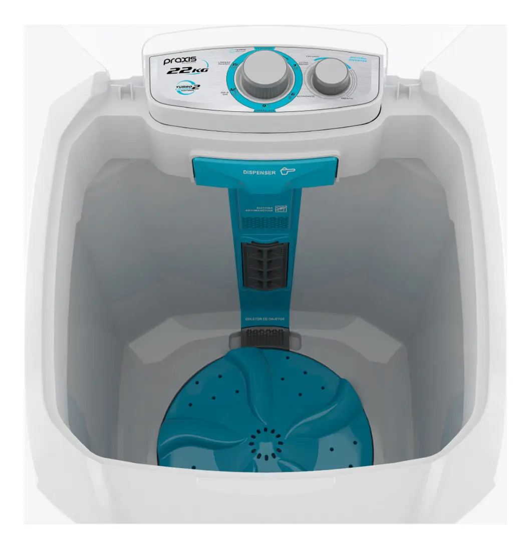 Tanquinho Semiautomático Praxis 22kg Turbo Inverter - Bivolt 110V/220V — foto 2
