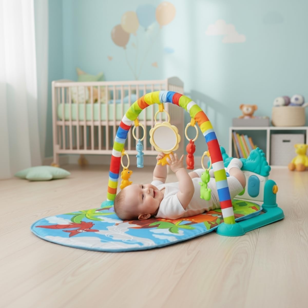 Tapete de Atividades Para Bebê Piano Funny Dino Maxi Baby — foto 4