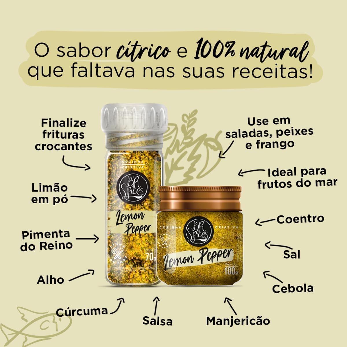Tempero Lemon Pepper BR Spices 100g — foto 4