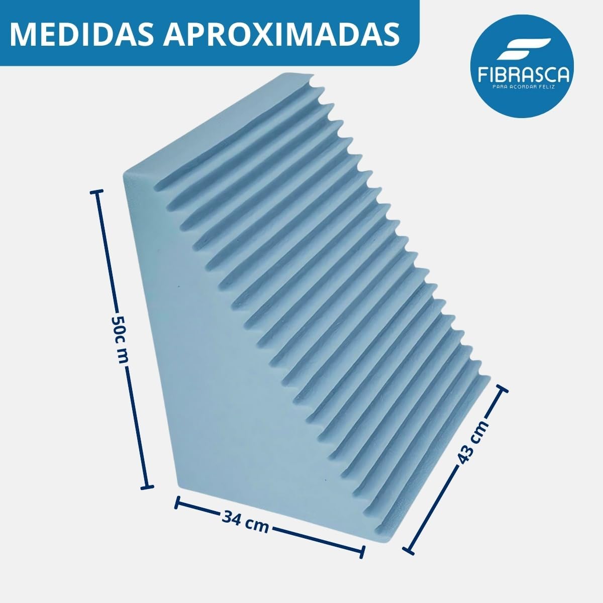 Travesseiro Triangular Encosto Anatômico – Branco - Fibrasca — foto 3