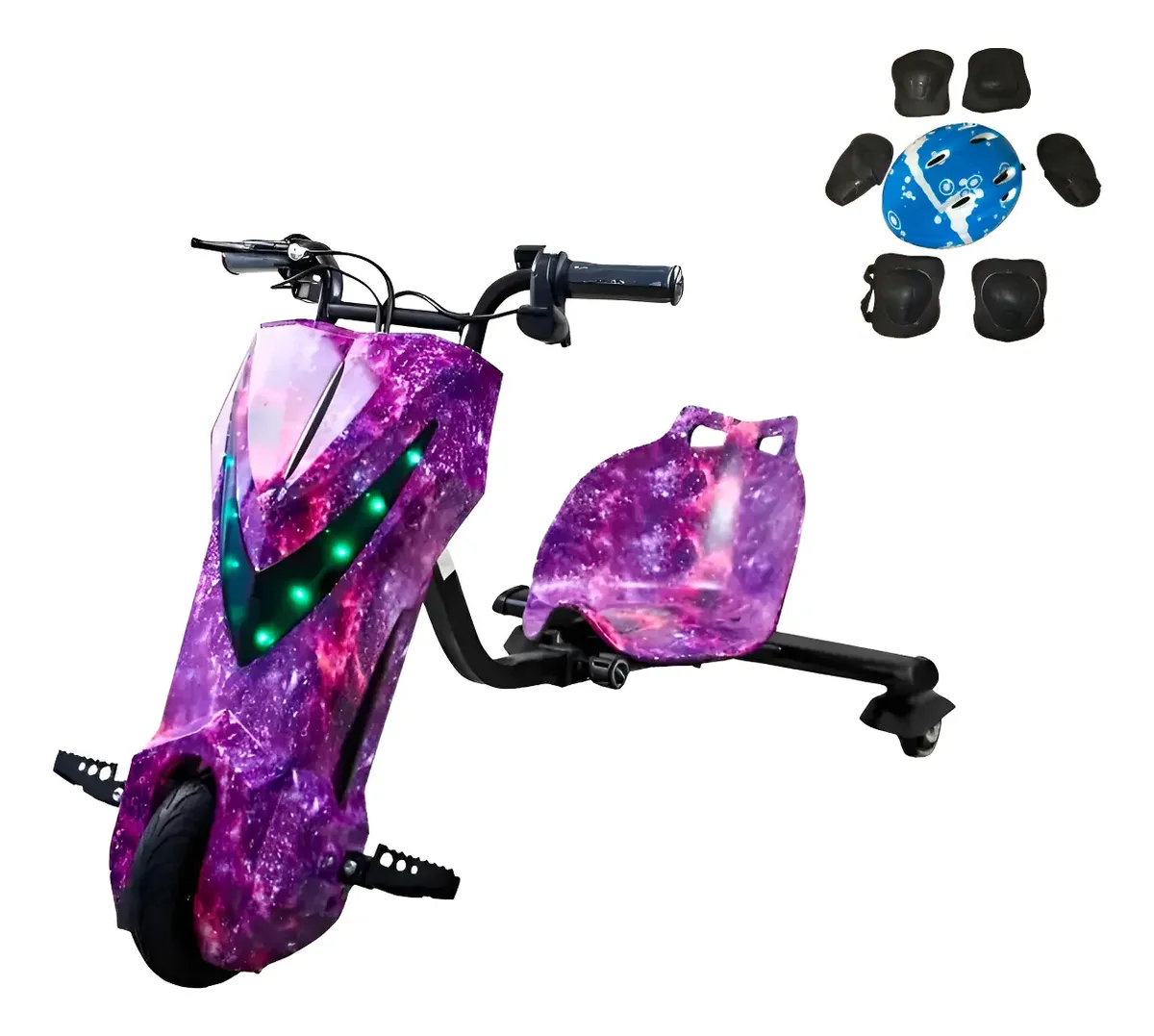 Triciclo Elétrico Drift 3 Velocidades 250w Bluetooth Led