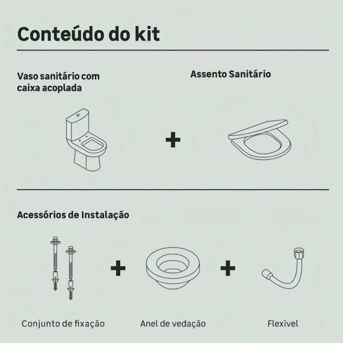 Vaso Sanitário Com Caixa Acoplada Elite Branco — foto 4