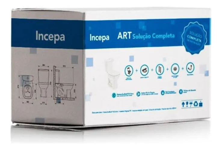 Vaso Sanitário Incepa Art Branco com Caixa Acoplada e Assento — foto 4