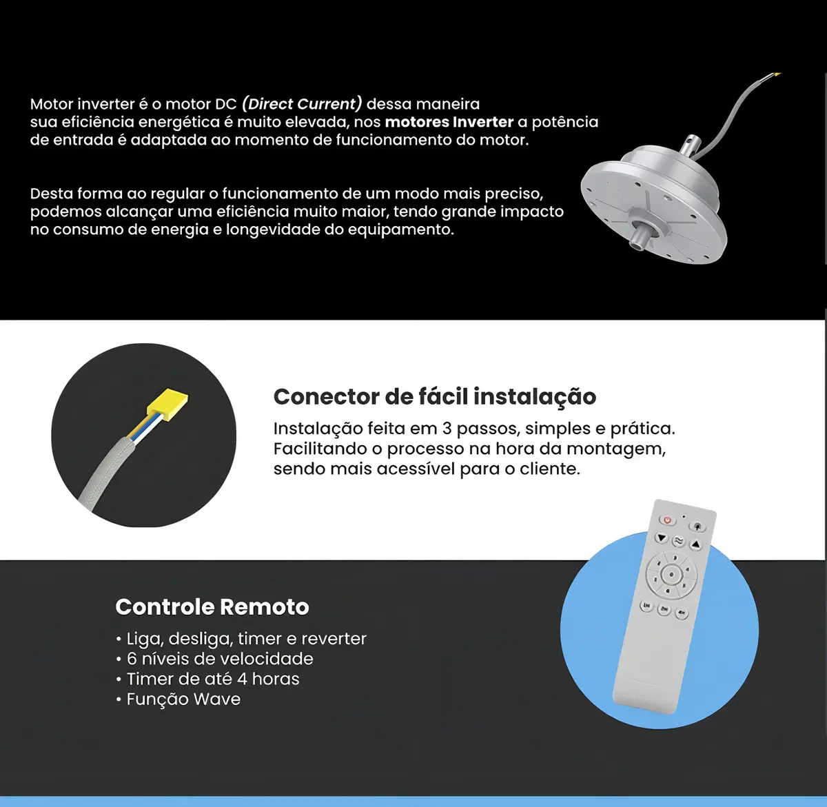 Ventilador De Teto C/ Controle 6 Vel. Fenix Ventisol — foto 4
