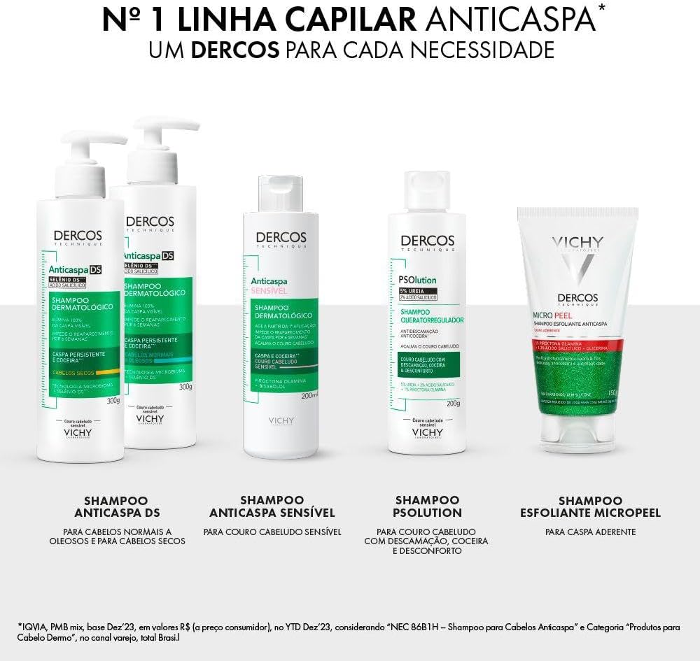 Vichy, Dercos Shampoo Anticaspa Intensivo para Cabelos Secos — foto 6