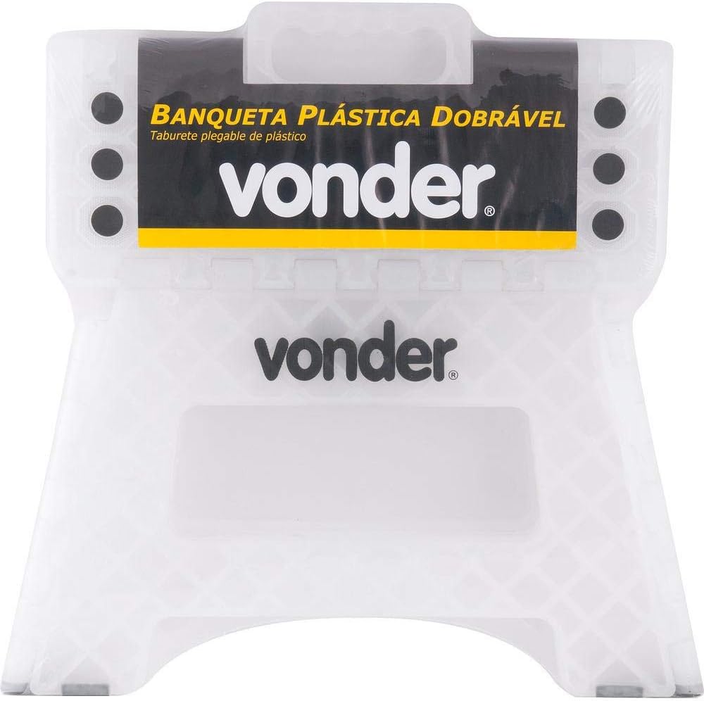 Vonder, Banqueta Plástica Dobrável, Branca, Altura 220 Mm — foto 4