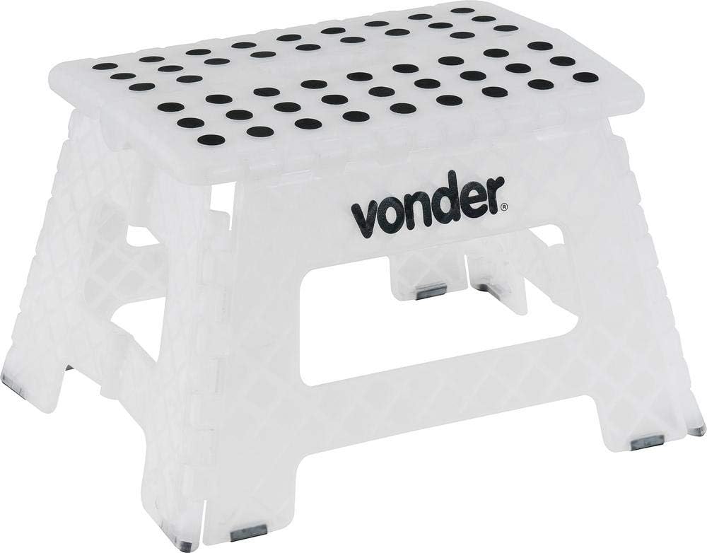 Vonder, Banqueta Plástica Dobrável, Branca, Altura 220 Mm