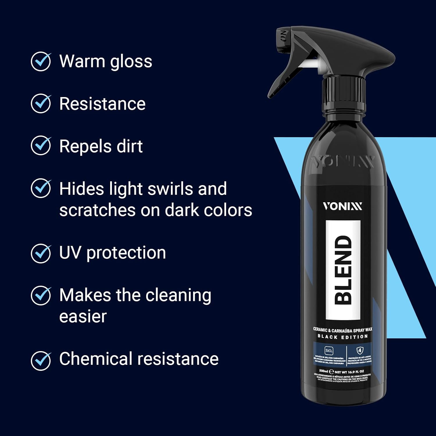 Vonix Blend Ceramic &amp; Carnaúba Spray Wax Black Edition — foto 7