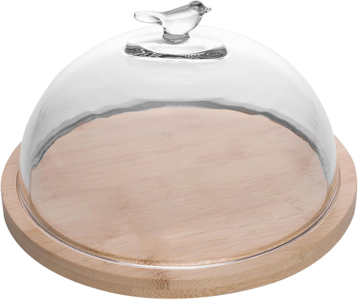 WOLFF - Queijeira com Base em Bambu Bird 20cm x 20cm x 11cm Vidro